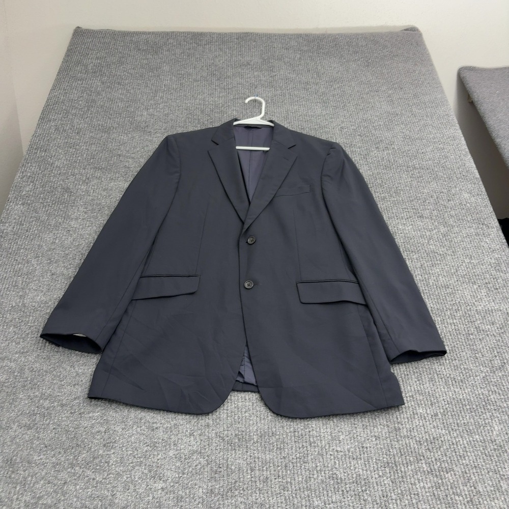 Banana Republic Blazer Mens 42R Navy Wool Spandex Two Button Business Minimalist